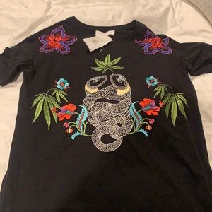 Sandro Paris beaded detail tshirt